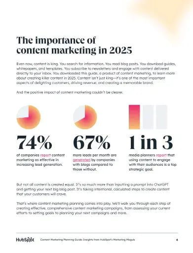 hubspot’s free content planning templates
